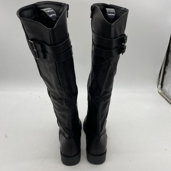 Women High Winter Riding Boots Round Toe Low Heel Dress Long Booties main image 12